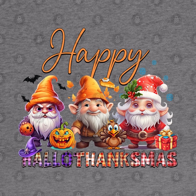 Happy Hallothanksmas Gnomes #2 by Chromatic Fusion Studio